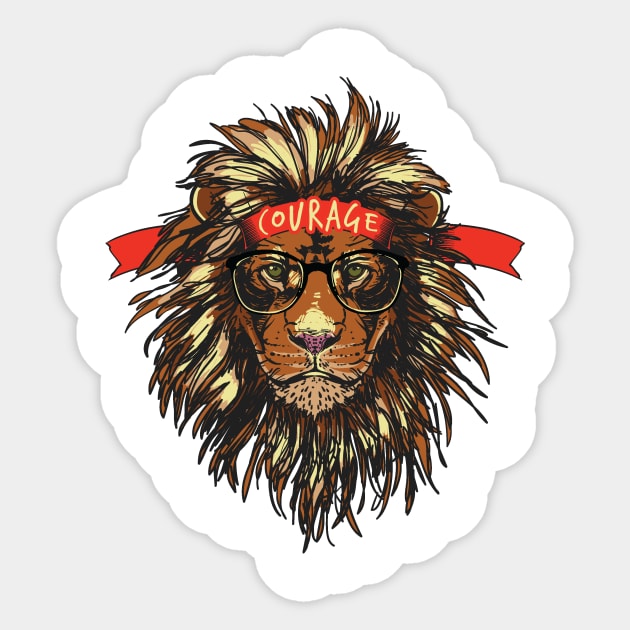 Courage Sticker by Magda